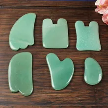 1 piece green Aventurine Gua Sha Board Stone Guasha Acupuncture Massage Tool Body Face Relaxation Beauty Health Care Tool