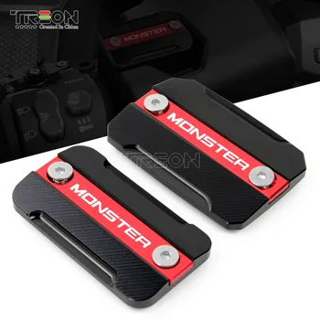 

Motorcycle Accessories For DUCATI Monster 695 696 795 2008-2013 2014 2015 Front Clutch Cover Brake Fluid Reservoir Cap with Logo