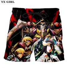 YX девушка летние мужские Аниме игры Overlord пляжные шорты 3D печати модные мужские бордшорты фитнес брюки плюс размер 5XL