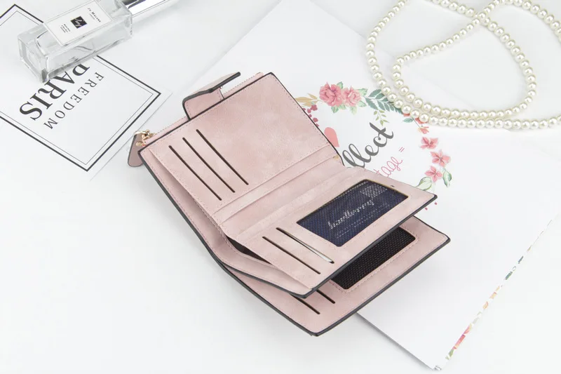 Wallet Women Leather Luxury Card Holder Clutch Casual Women Wallets Zipper Pocket Hasp Ladies Wallet Female Purse