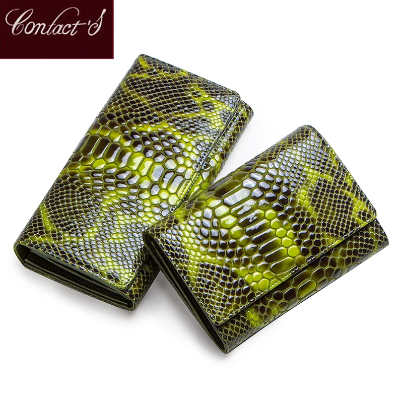 Pаспродажа Модный Змеиный дизайн, Женский кошелек для монет, длинный женский кошелек из натуральной кожи, кошельки для телефона для девушек, держатель ...