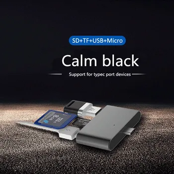 

Smart Card Reader USB 3.0 4 in 1 with SD TF USB3.0 micro usb Smart Memory Card Adapter Type C OTG Card Reader For type c phone