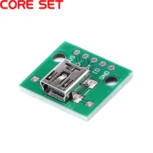 2/5/10/20 шт. мини-флеш-накопитель USB к DIP 2,54 мм В комплект поставки входит адаптер зарядная Модульная плата Панель Женский 5-контактный разъем Pinboard 2,54 мм Mini PCB USB Тип Запчасти