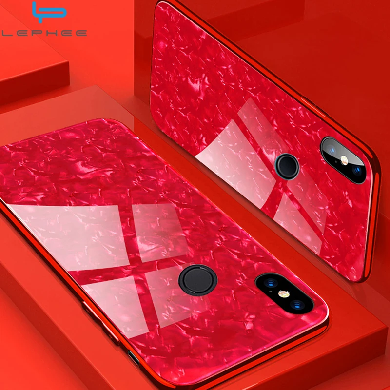 

For Xiaomi Redmi Note 7 6 Pro Case For Xiomi Redmi 6A Mi A2 Lite 8 SE Case Shell Tempered Glass Hard Cover For Redmi Note 7