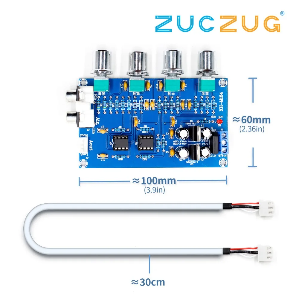 

NE5532 Preamp Pre Amplifier Audio Adjustment Plate Double AC12V HIFI Amplifier Preamplifier Volume Tone Control