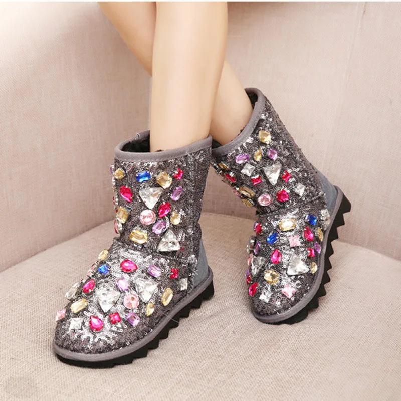 Buy Colorful Children Rhinestone Snow Boots 2016