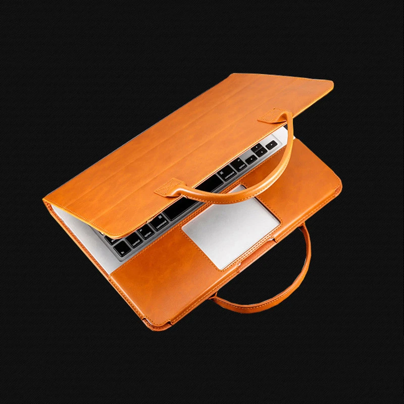 

Portable KUMON Leather Cover Case For MacBook Air Pro 11 12 13 15 Inch PU Case Luxury Laptop Bags Cases