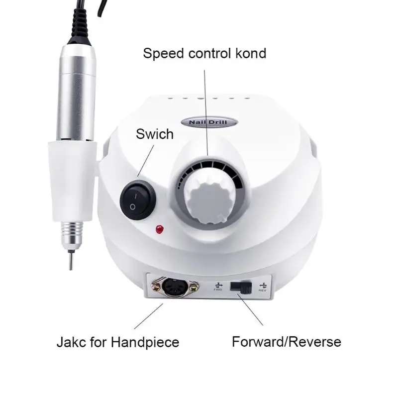 Профессиональный 30 Вт Электрический ногтей сверлильный станок полировщик для педикюра и маникюра пилки инструмент для дизайна ногтей Наборы инструментов