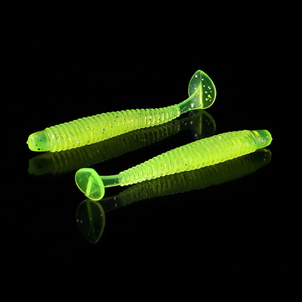 WALK FISH Мягкая приманка червь с Т образным хвостом 12 шт./лот 7 см 2 г силиконовые