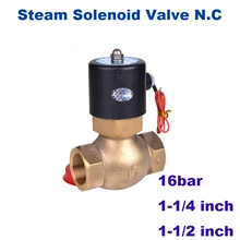 GOGO высокая температура 180C 2 способ водяной кран электромагнитный клапан горячей воды 1-1/4 дюйма 1-1/"-35/40 PTFE нормально закрытый клапан