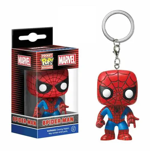 Funko Pop брелок Мстители Marvel странные вещи Дэдпул отряд самоубийц История игрушек Рик Морти Игра престолов игрушки - Цвет: Spider-Man