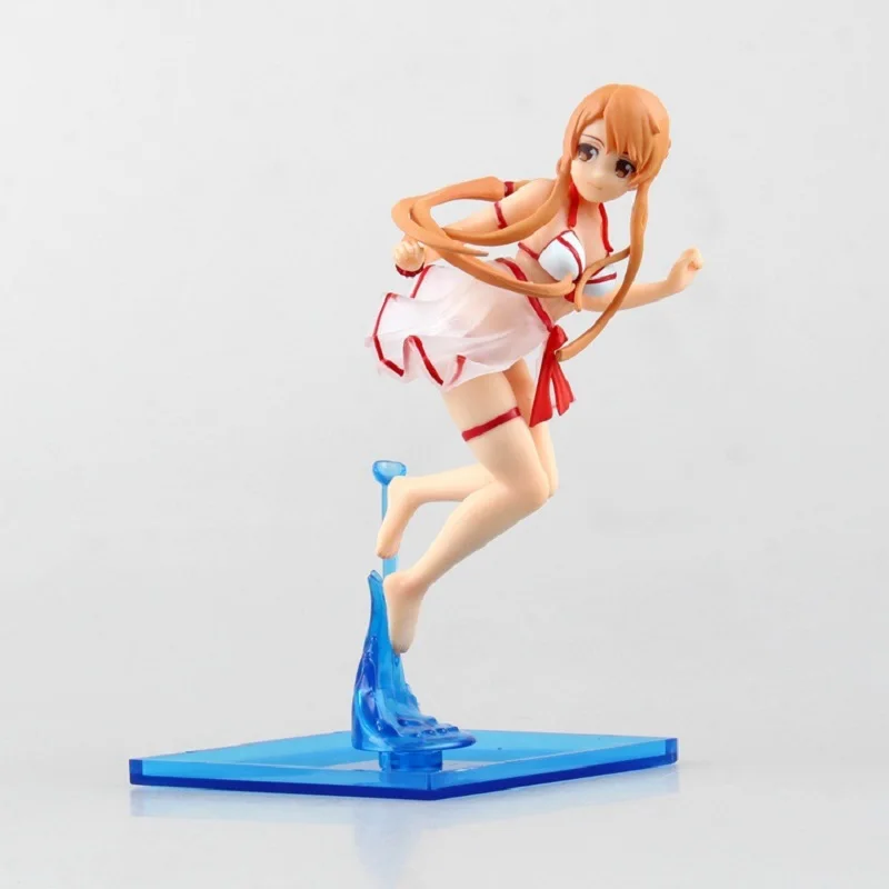 

Anime Sword Art Online Swimsuit Yuuki Asuna Bikini Ver 17cm 1/10 Model PVC toy Popular Cartoon Sexy Girl Action Figure Doll