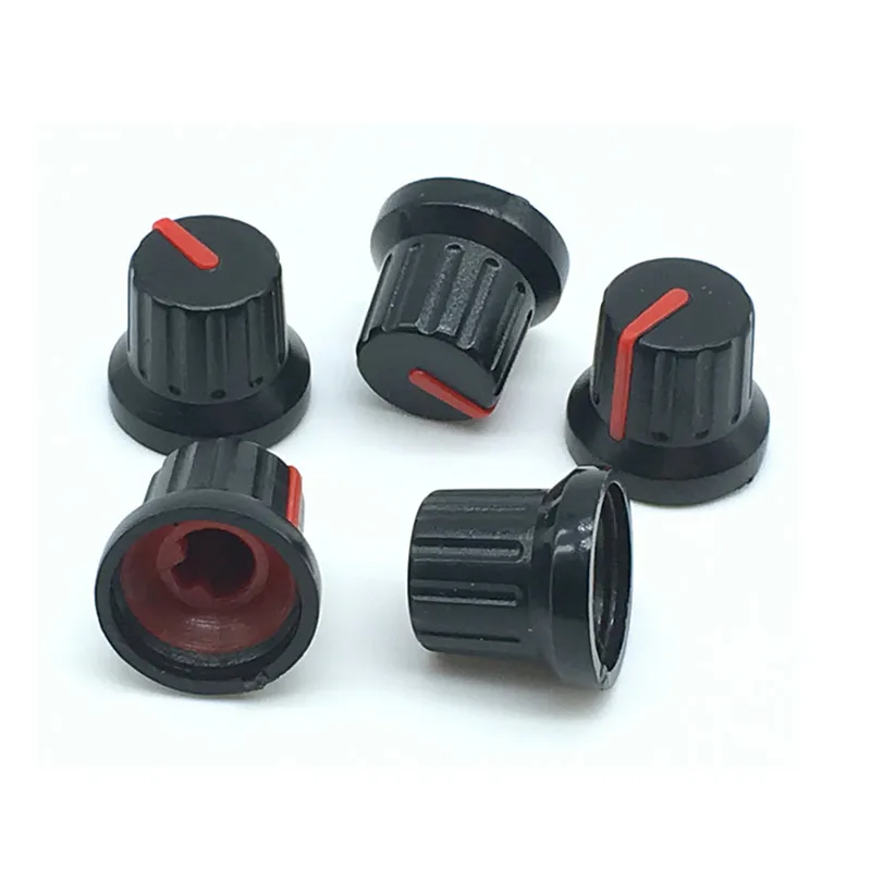 

5pcs/lot Potentiometer Plastic Knob Encoder Switch Cap Half D Shaft Type 6MM