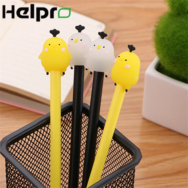

Helpro 1PC Cute Kawaii Black Ink Animal Gel Pen 0.5mm Cartoon Plastic Gel Pens for Writing Office School Supplies Stationery