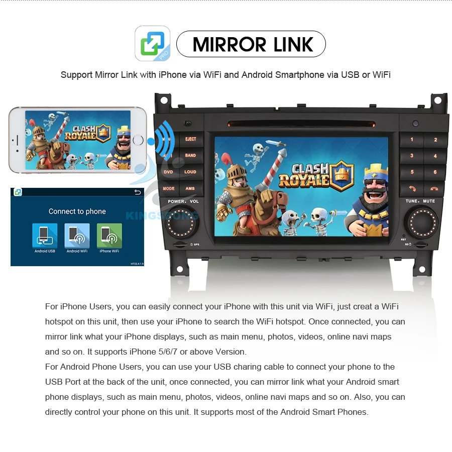 Best 7"Android 6.0 Car Stereo GPS Sat Nav DAB+ Car Multimedia Player for Mercedes Benz C CLC CLK Class W203 W209 4