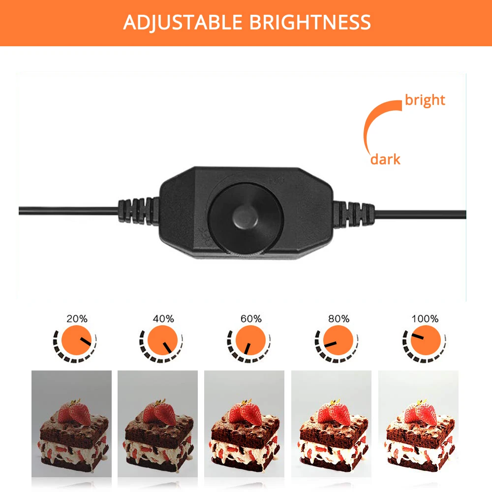 Светильник для фотостудии Travor, 60 см, 48 Вт, светильник для фотосъемки, софтбокс для настольной фотосъемки, 3 цвета, фотобокс