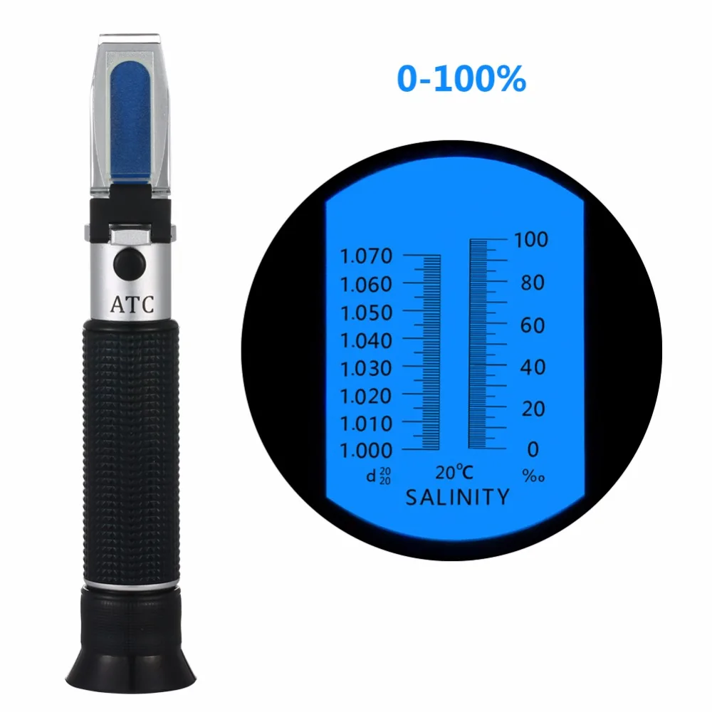 Buy Handheld 0 100 salinity aquarium refractometer 1.