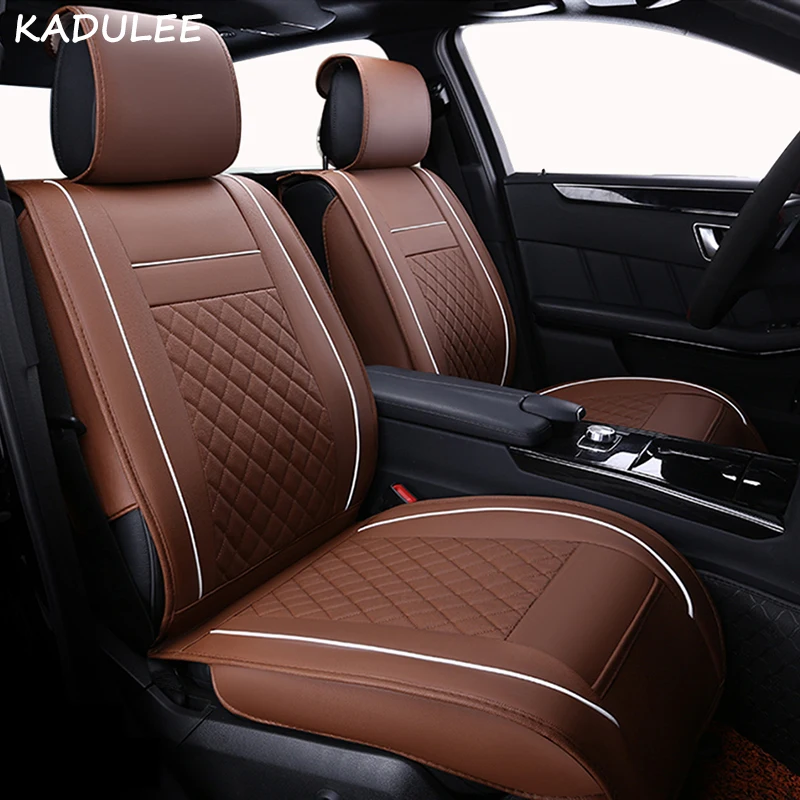 KADULEE Auto automobiles Leather font b car b font seat cover For BMW e30 e34 e36