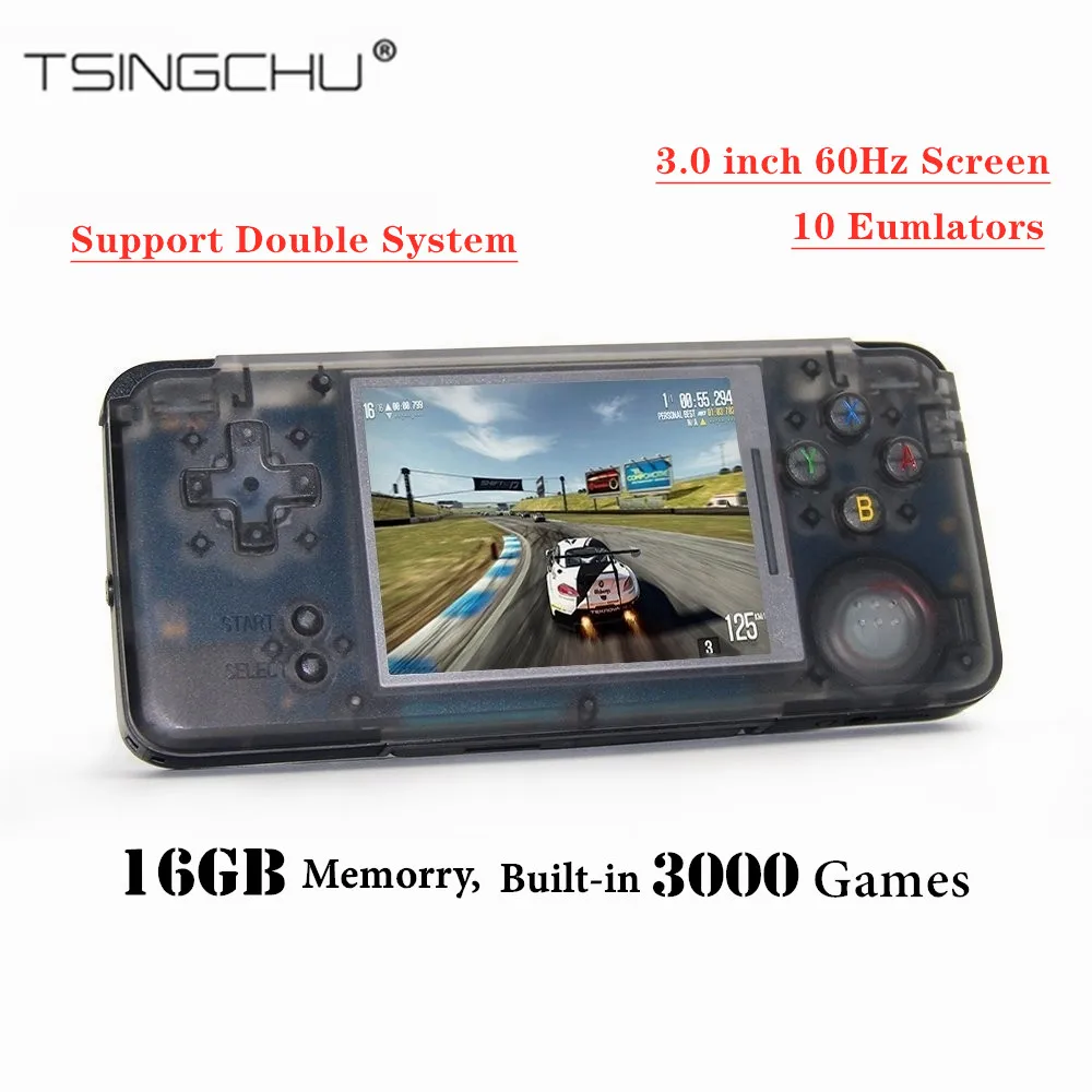 

TSINGO Retro Game Console Built-in 3000 Classic Games 64bit 16GB Multifunction Portable Handheld Game Player TV Output Best Gift