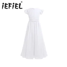 IEFiEL/платье с цветочным узором для девочек; платье с фатиновой юбкой на свадьбу и день рождения для маленьких девочек; Детские платья для первого причастия; праздничная одежда для девочек