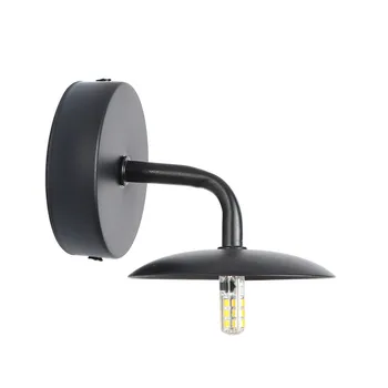 

Black Iron American Village Bedroom Vintage Wall Lamp E27 Bulb with lampshade wall light restaurant bar led wall lamp RWL0040