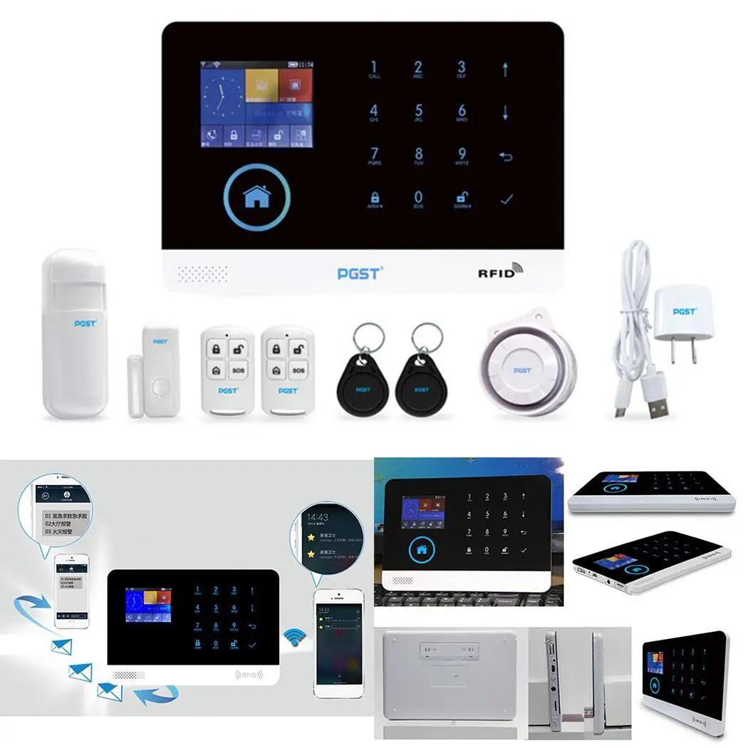 

WiFi Wireless Intelligent Alarm System GSM GSM+WiFi 5V EU, US, UK Anti-burglar 200 100pcs 5 groups 90% Alarm