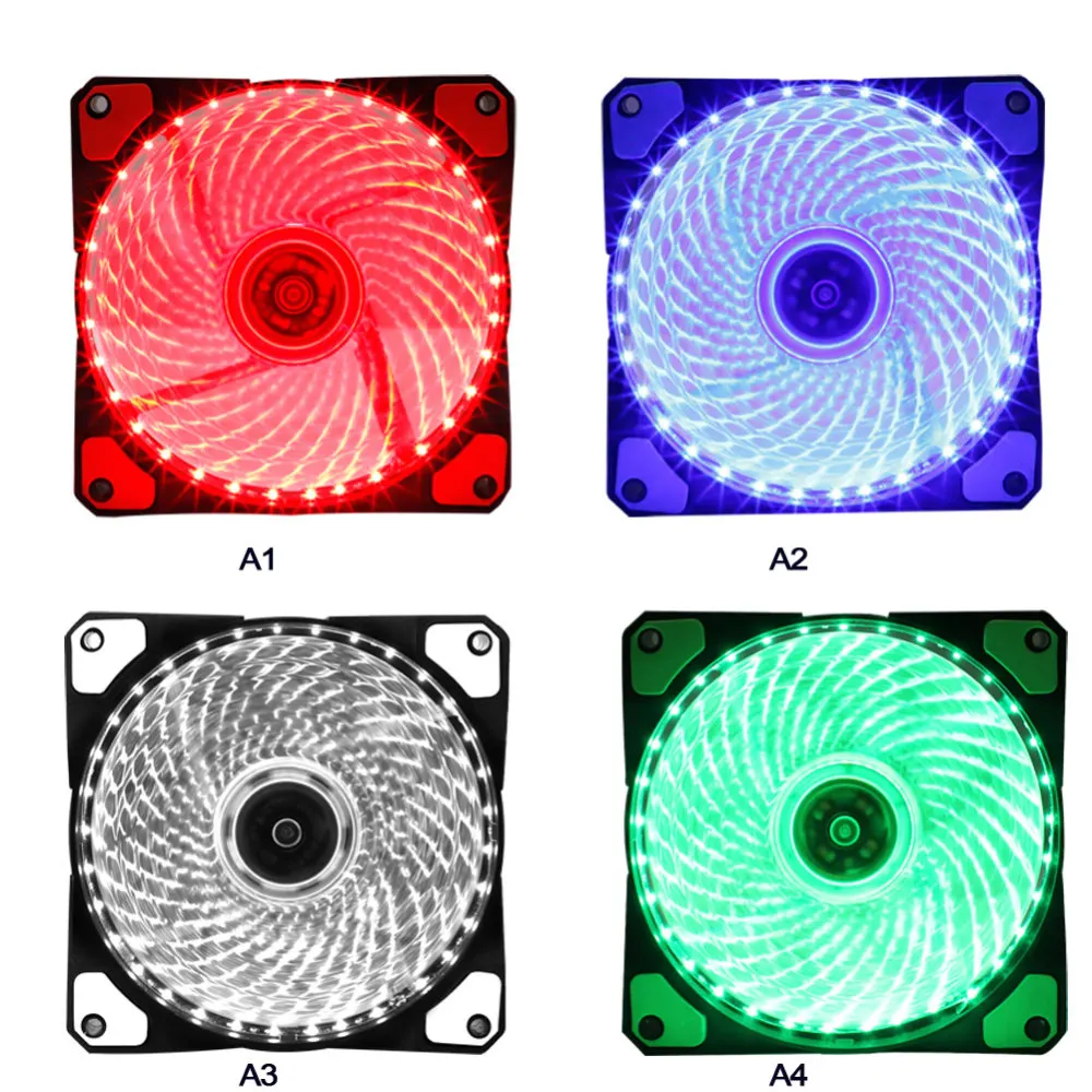 Горячая Распродажа 120 мм светодиодный вентилятор для компьютера, охлаждающий вентилятор для компьютера, бесшумный чехол, контроллер, светодиодный вентилятор, регулируемый цветной вентилятор для компьютера