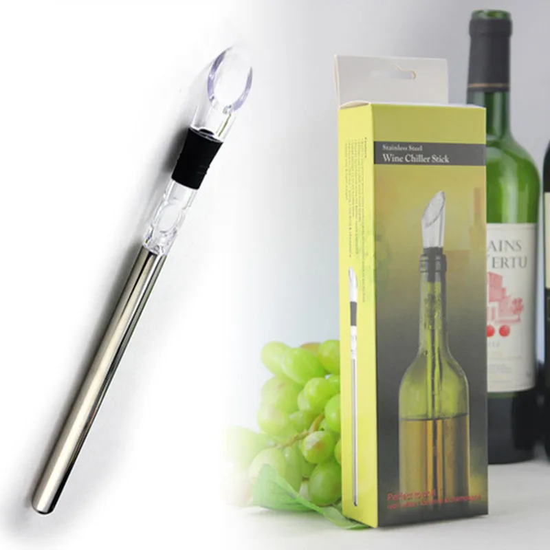 Stainless Steel Ice Wine Chiller Stick Wine Cooling Stick Cooler Beer