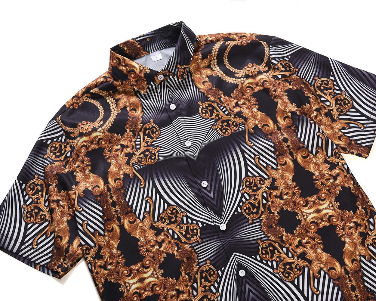 Retro Hawaiian Beach Short Sleeve Shirt Men 2019 Summer Fashion Palm Tree Print Tropical Aloha Shirts 4