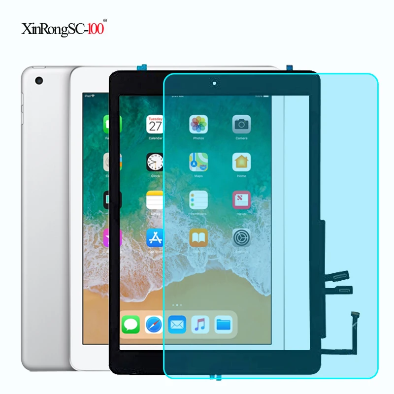 Для iPad 5 го поколения 2017 A1822 A1823 планшет сенсорный экран дигитайзер + домашняя