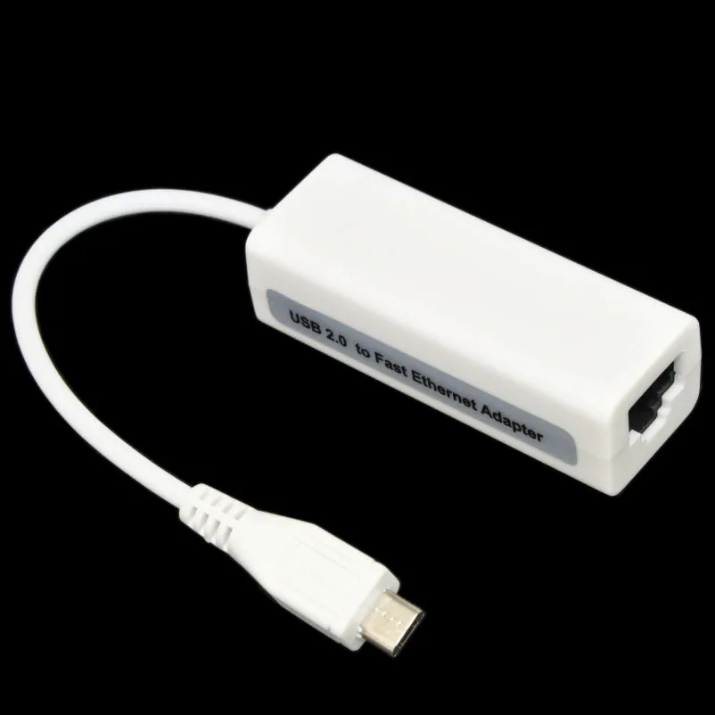 

Fashional new arrival High Quality White 5-Pin Micro USB To RJ45 LAN Ethernet Network Adapter For Tablet PC (Android)