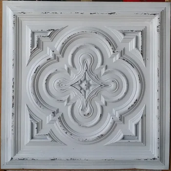

Distress Ceiling tile crack white black cafe pub restaurant well ceiling panels PL36