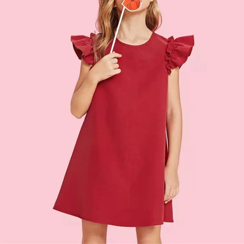 Платья для мамы и дочки, красное платье для девочек и женщин, одежда «Мама и я», Семейные комплекты для сестер - Цвет: RED