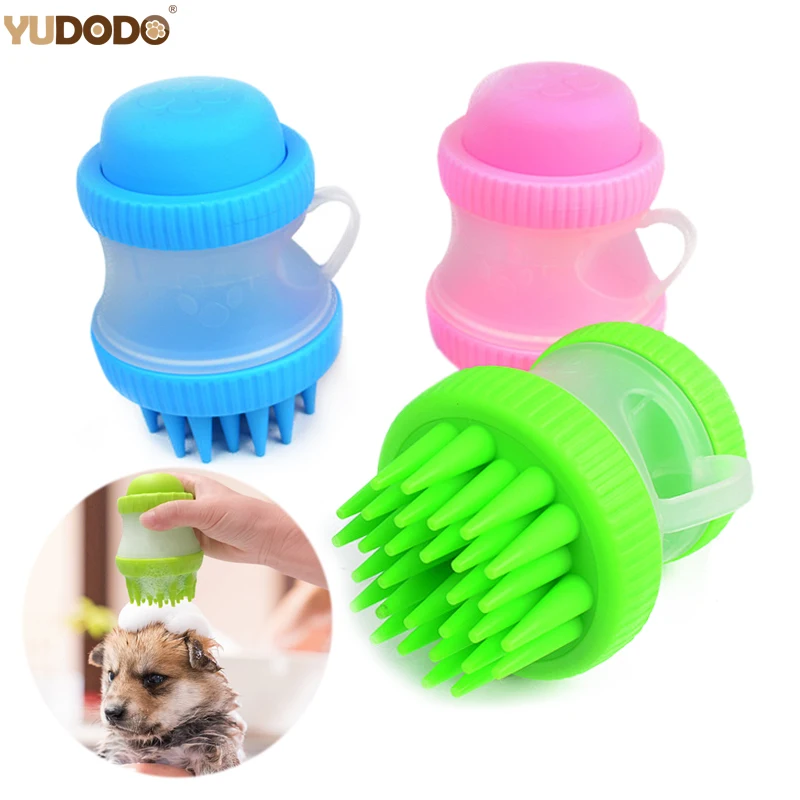 Buy Multifunction Silicone Dog Brush Shampoo Stroge