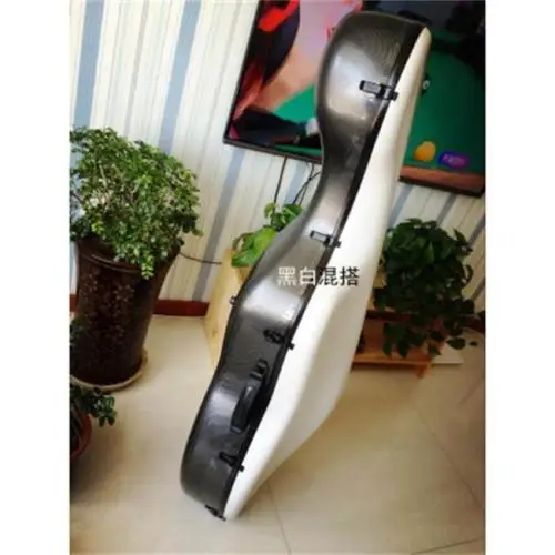 

(Black/white) mix-and-match carbon fiber composite cello case 4/4