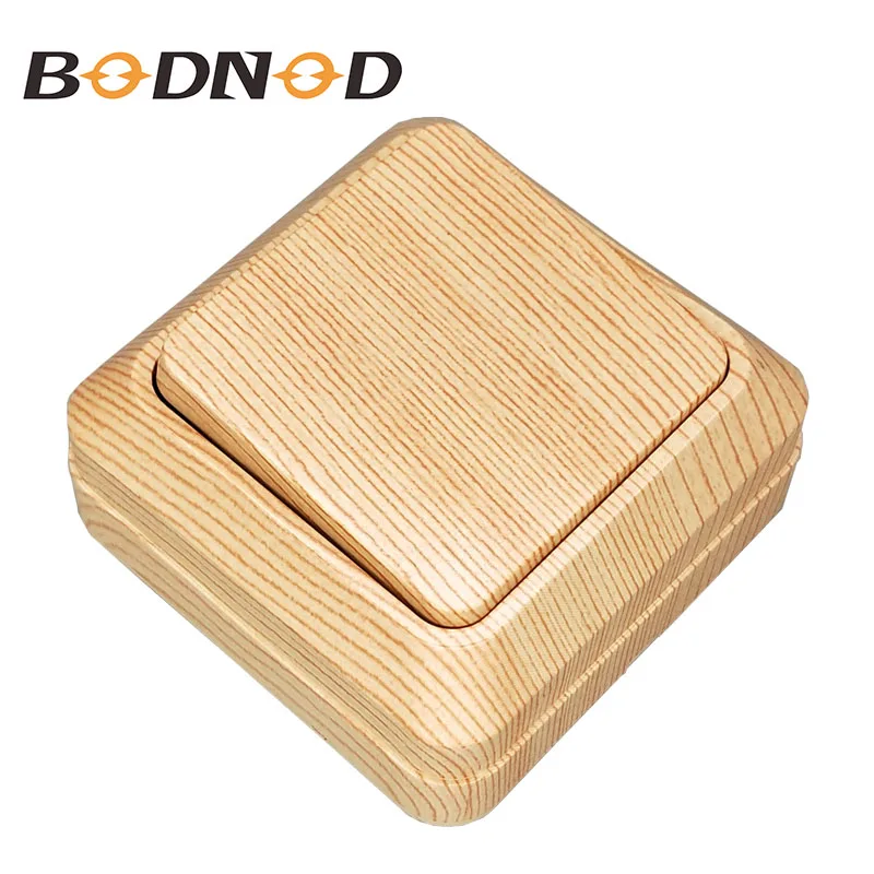 

Light Switch one gang one way switch Wood color Light beech Color inset wall switch DIY 10A 250V legrand Schneider livolo