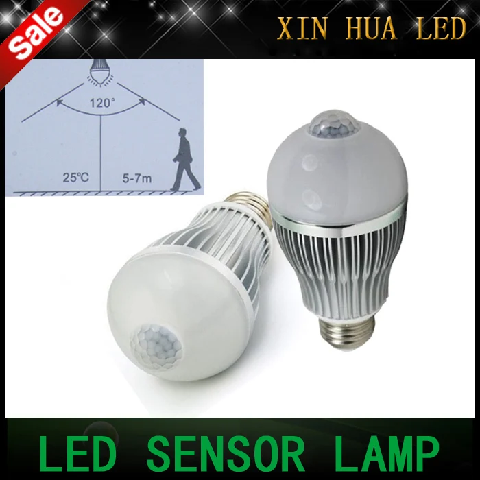 Buy Smart Lamps LED sensor light bulb Motion detecter E27 B22 E14 5W 7W white