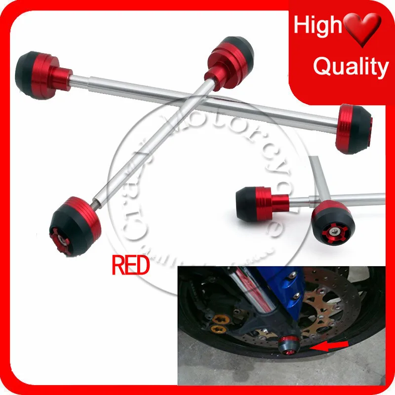 

Fit For Triumph Tiger 800 2011 2012 2013 Front Rear Axle Fork Crash Sliders Cap Red Motorcycle Falling Protection