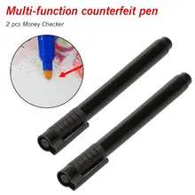 Полезный детектор денег проверки 2 шт. детектор поддельный маркер поддельный тестер банкнот ручка уникальные чернила ручной проверки тоже