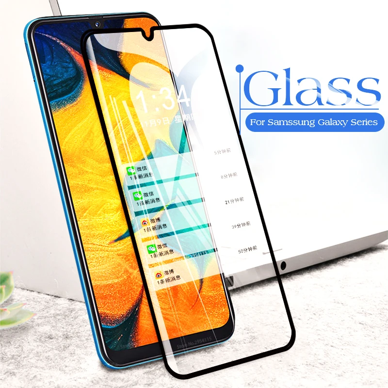 Закаленное стекло для samsung Galaxy A50 A20 A10 a70защитное 90 80 70 60 30 A20E A40 полное покрытие