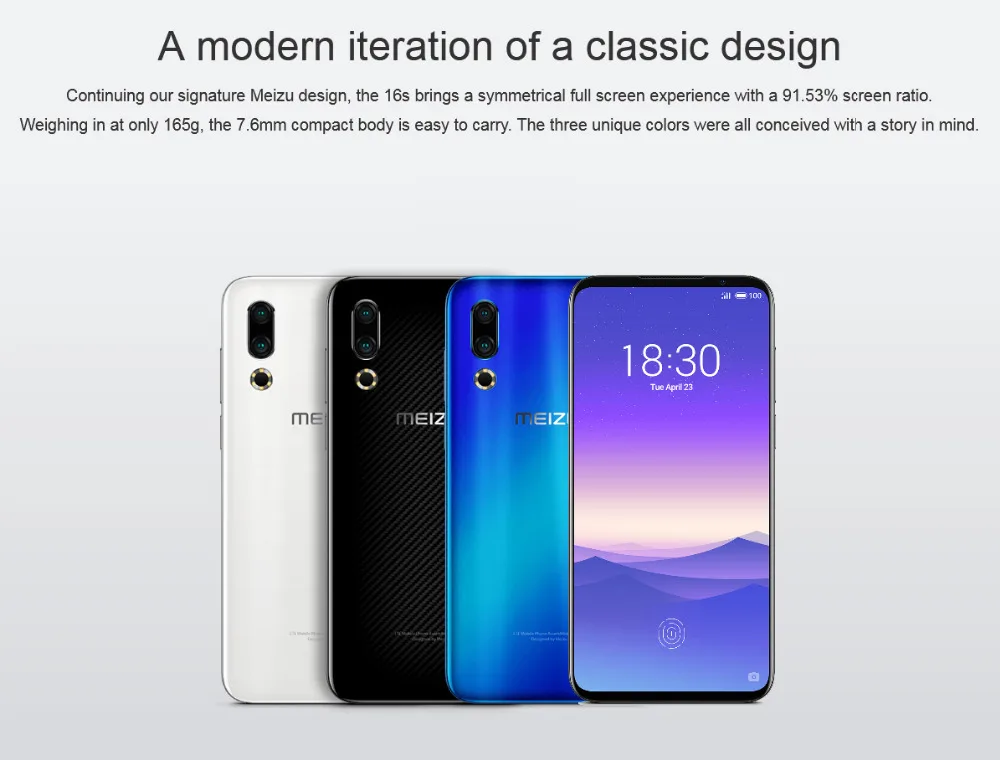 Meizu 16s мобильный телефон, 6G/8G ram, 128 ГБ rom, Snapdragon 855, 6,15 дюймов, 48 МП, двойная камера AI, фронтальная, 20 МП, 3600 мАч, NFC Смартфон