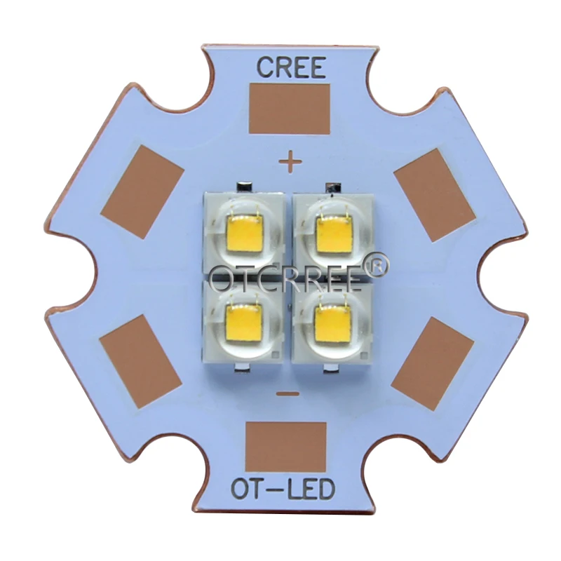 Cree XPE2 XP-E2 4 чипа 4 светодиодный 3V6V12V 10W12W холодный Нейтральный Теплый белый красный синий зеленый высокомощный светодиодный излучатель диод на 20 мм медной печатной плате