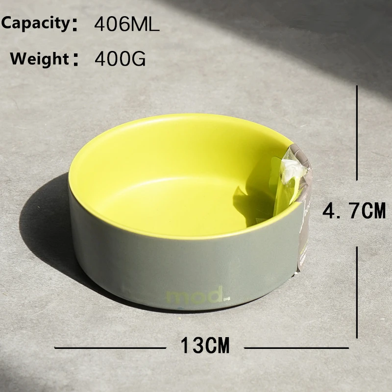 Керамическая миска для кормления домашних животных, миска для воды, миска для кошек, собак, щенков, мультяшная кормушка для домашних животных, Экологичная одинарная круглая миска для кошек и собак, товары для домашних животных