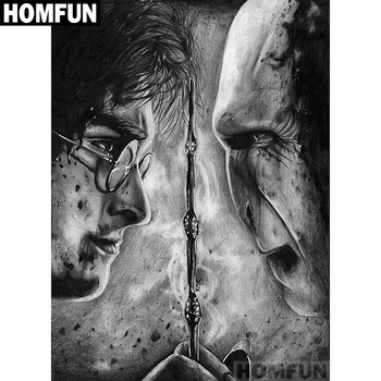 

HOMFUN Full Square/Round Drill 5D DIY Diamond Painting "Magic duel" Embroidery Cross Stitch 5D Home Decor Gift A01422