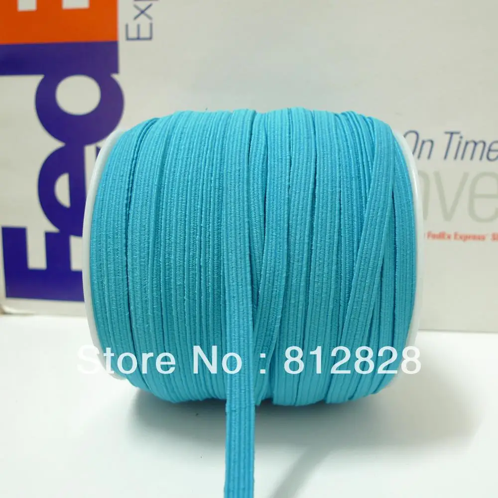 Тонкие эластичные ленты 50 метров 1/4 дюйма 6 мм #8 Цвет Аква|aqua color|aqua meteraqua 8 |
