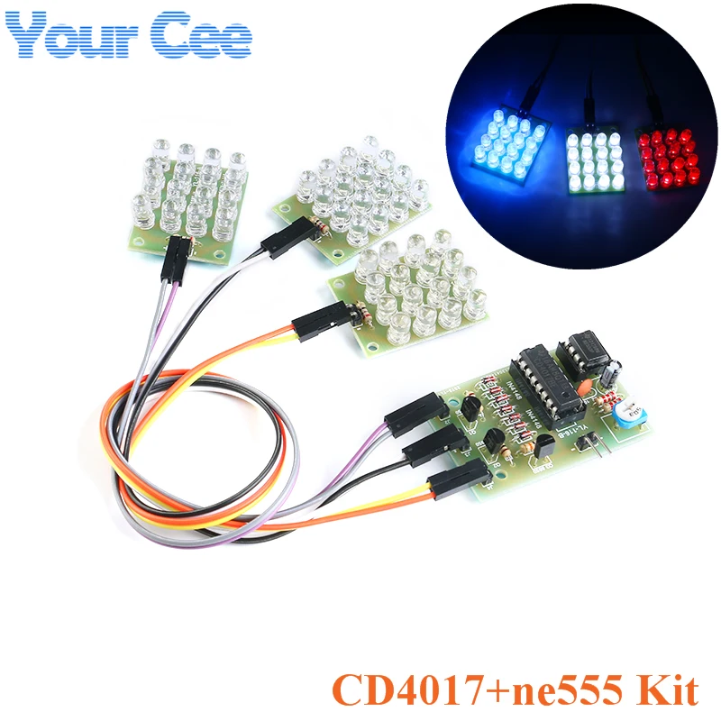 Lm358 Electronic Breath Light Training Led Kit Soldering Practice Production RU