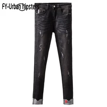 Эластичные брюки с манжетами по щиколотку, женские рваные джинсы, джинсы бойфренда para mulheres, Стрейчевые джинсы для женщин размера плюс, женские