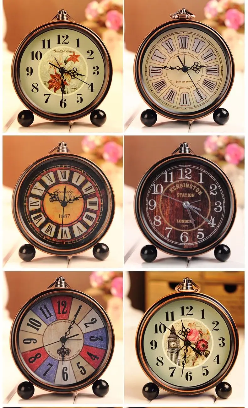 Винтажные часы Aralm, настольные настенные часы Haning Ccock, Ретро стиль, декоративный Декор для дома, игольчатые часы