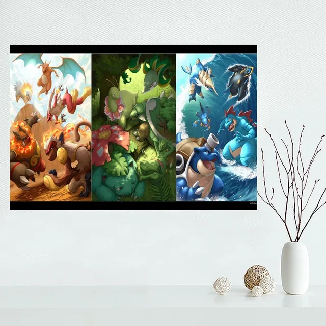 Buy Nice Custom Colorful Pokemon Canvas Poster Print