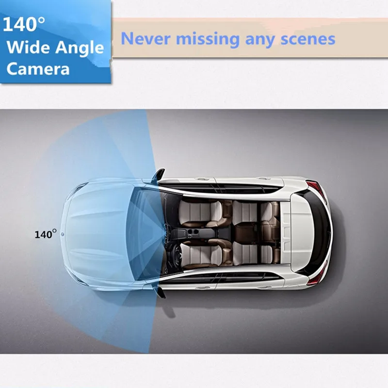 Универсальный Автомобильный видеорегистратор 140 градусов 1080P HD и комплект зеркал